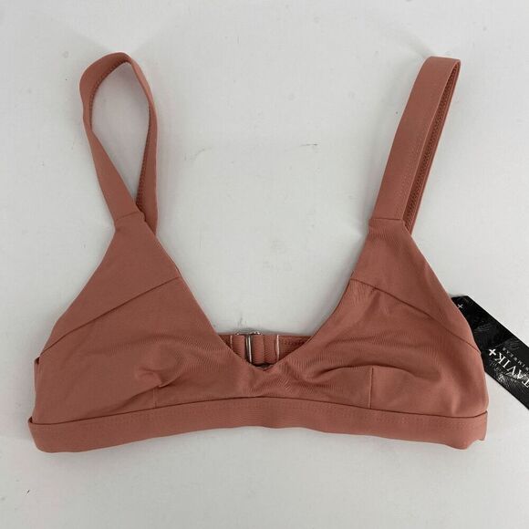 Tavik Coco womens Rose pink textured stripe New bikini top swim X Small - Picture 3 of 9